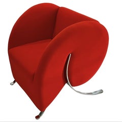 Chaises Virgola de Yaacov Kaufman avec tables d'appoint