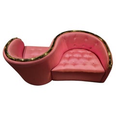 Vis a Vis sofa in pink and solid brass by Salvador Dalí #55