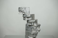 Visage Aluminum Casting Lost Wax Sculpture by Gabriele Garbolino Rù