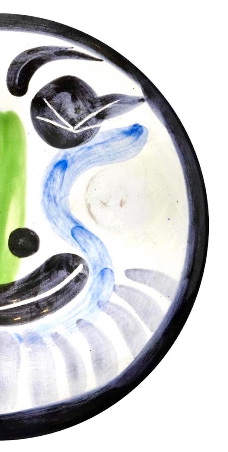 Modern Visage (A.R.490) Picasso Madoura Ceramic Face Plate For Sale