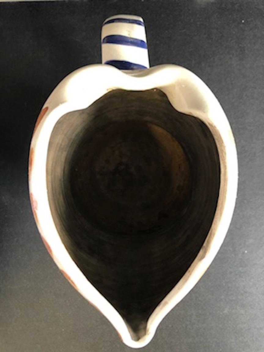 Moderno Brocca in ceramica di Picasso Madoura Visage aux Points (A.R. 610) in vendita