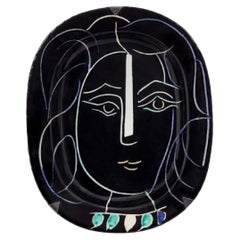 Visage de Femme (A.R. 220) Picasso Madoura Piatto in ceramica di terracotta