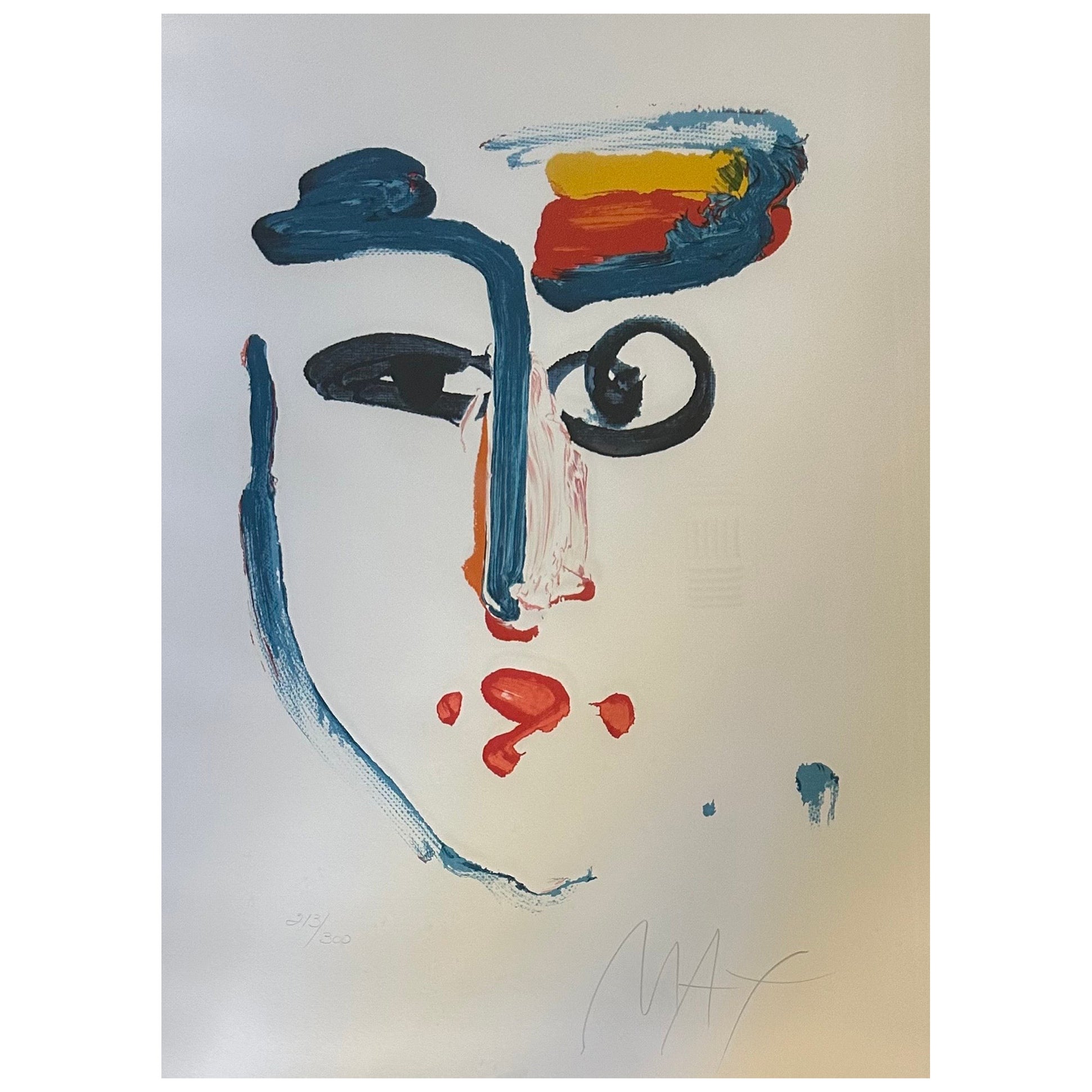"Visage" Limited Edition Neo-Expressionist Serigraph by Peter Max - 1977