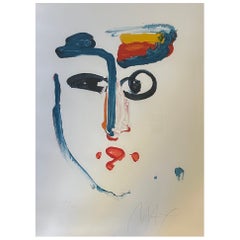 "Visage" Limited Edition Neo-Expressionist Serigraph by Peter Max - 1977