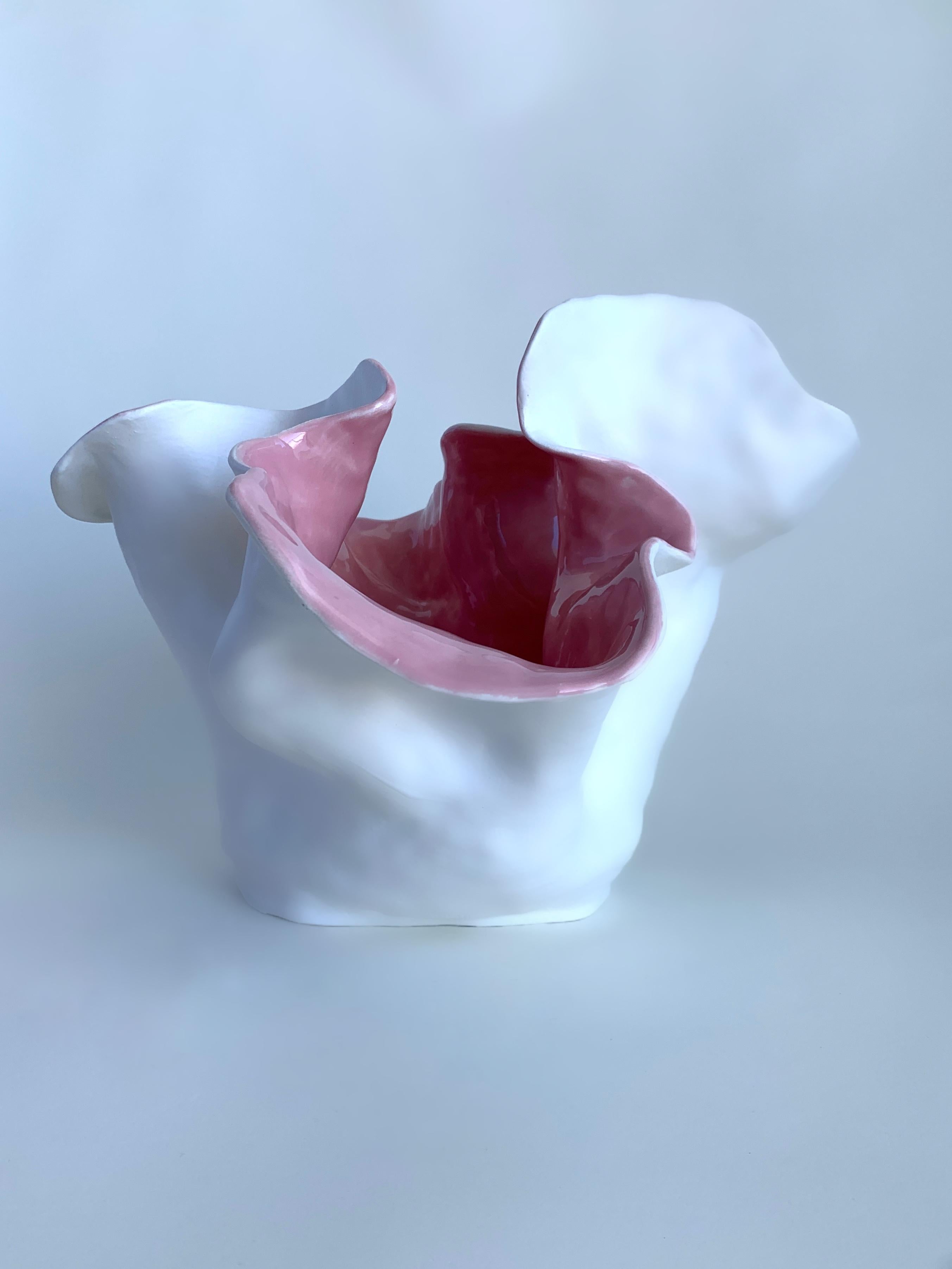 Visceral Blush II, 2020 by Magda von Hanau
From The series Visceral
Clay Sculpture with Glass Glaze
Dimensions: 30.4 H x 33 W cm

The Visceral series delves into the intricate relationship between the mind and the body, specifically focusing on the