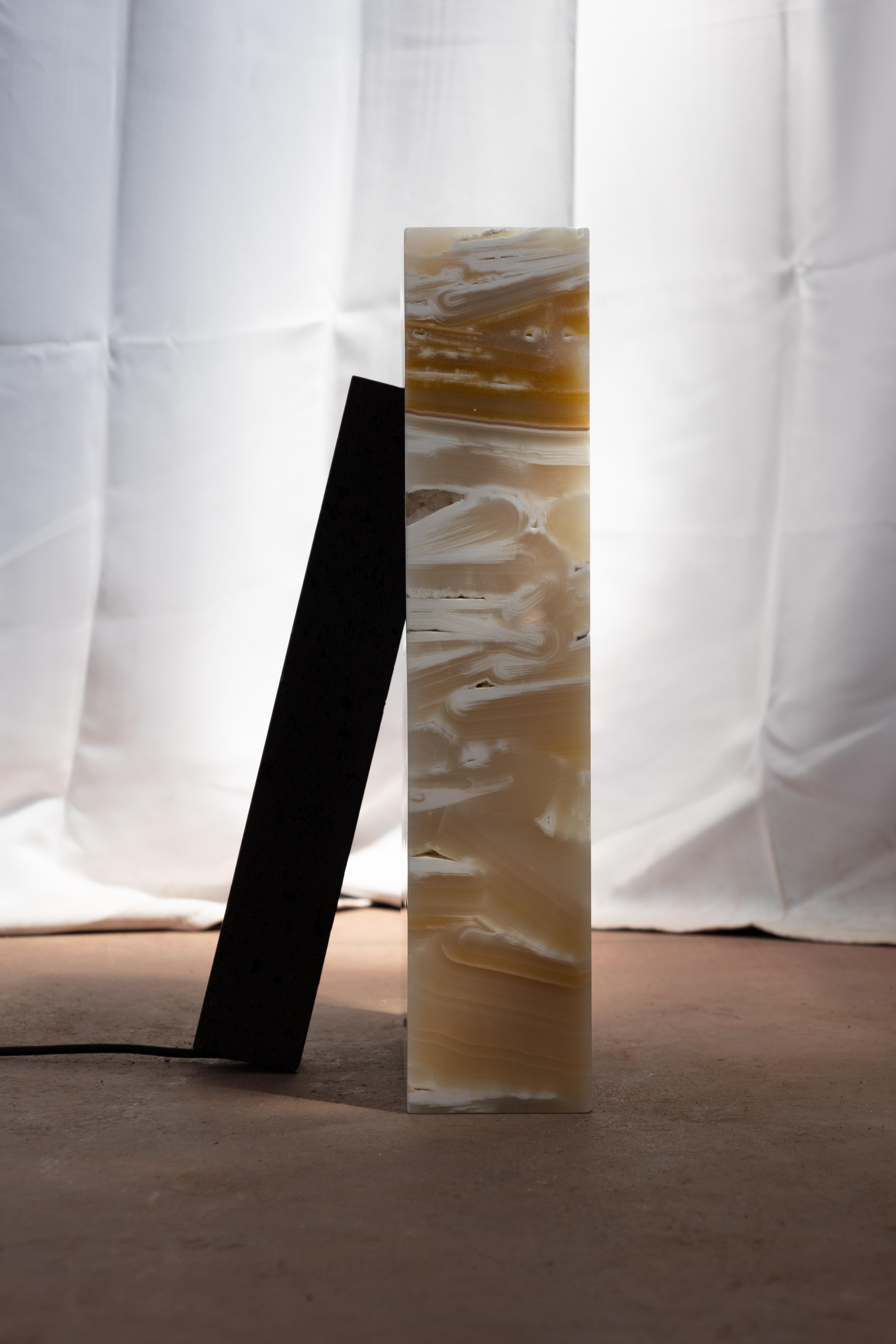 Post-Modern Viscoelastic Stone Vertical Lamp by Mut Design For Sale