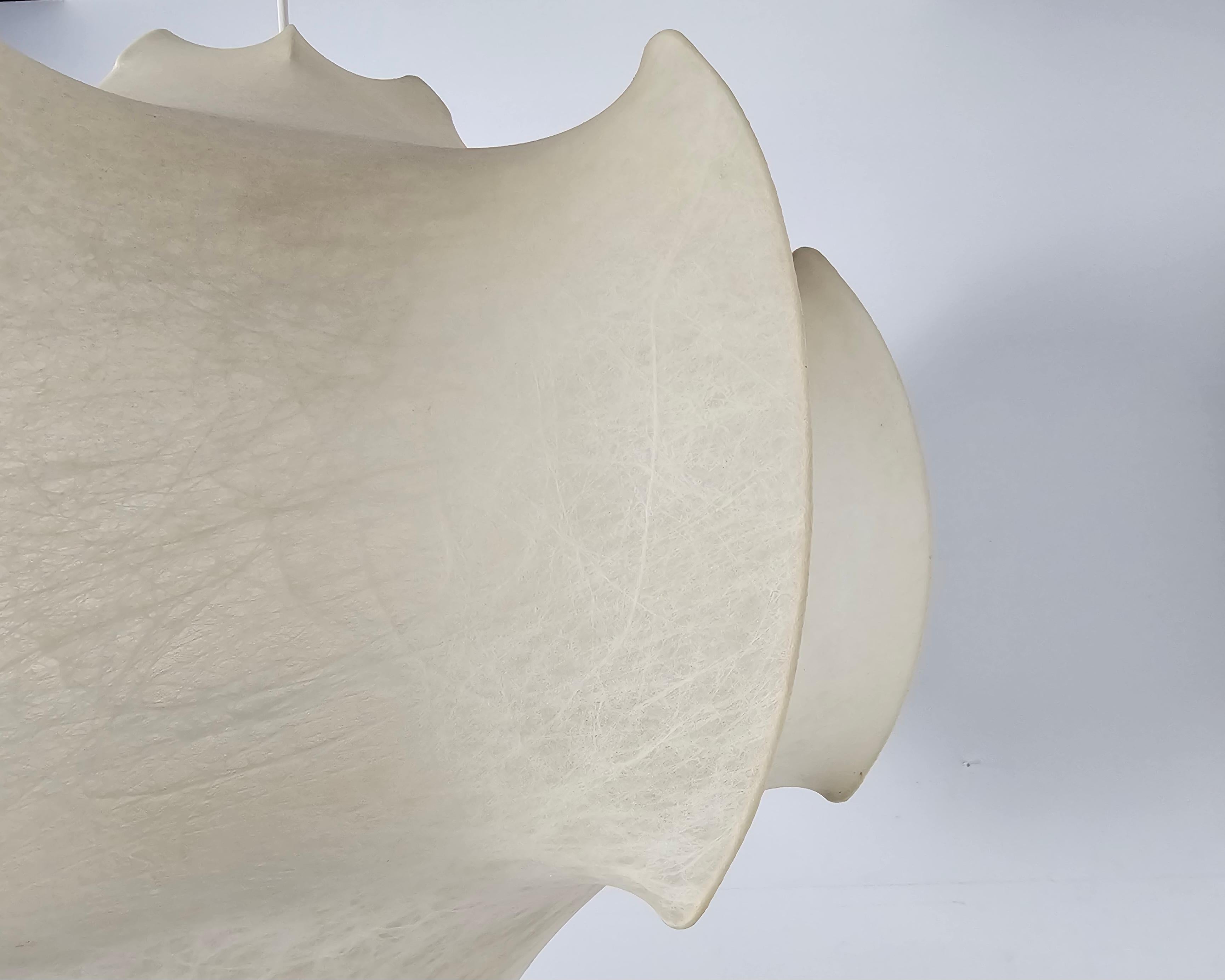 Fiberglass Viscontea ceiling lamp by Achille and Pier Giacomo Castiglioni Flos, 1960