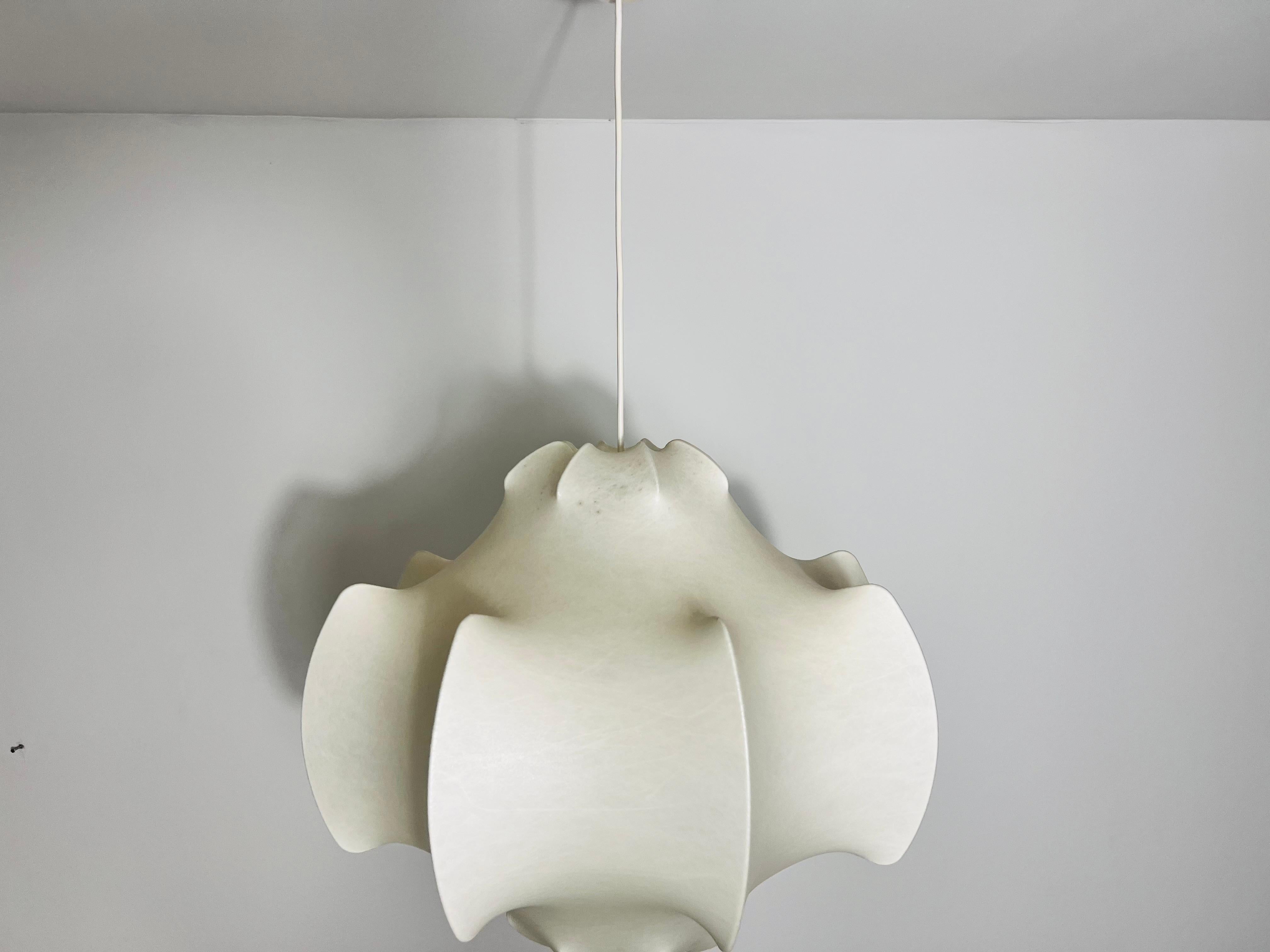 Synthetic Viscontea Cocoon Pendant Light by Achille and Pier Giacomo Castiglioni for Flos