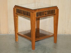 ViSCOUNT DAVID LINLEY BEDSIDE LAMP WINE TABLE WITH LARGE SINGLE DRAWER