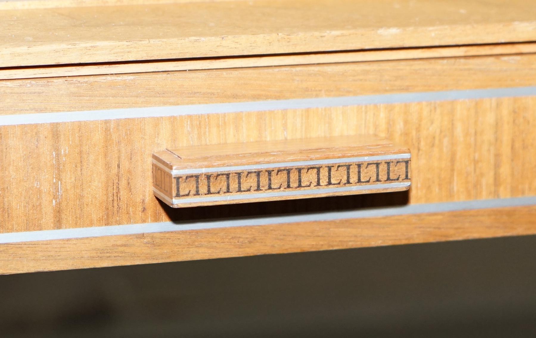Viscount David Linley Sycamore Walnut with Chrome Inlay Coffee Table 2
