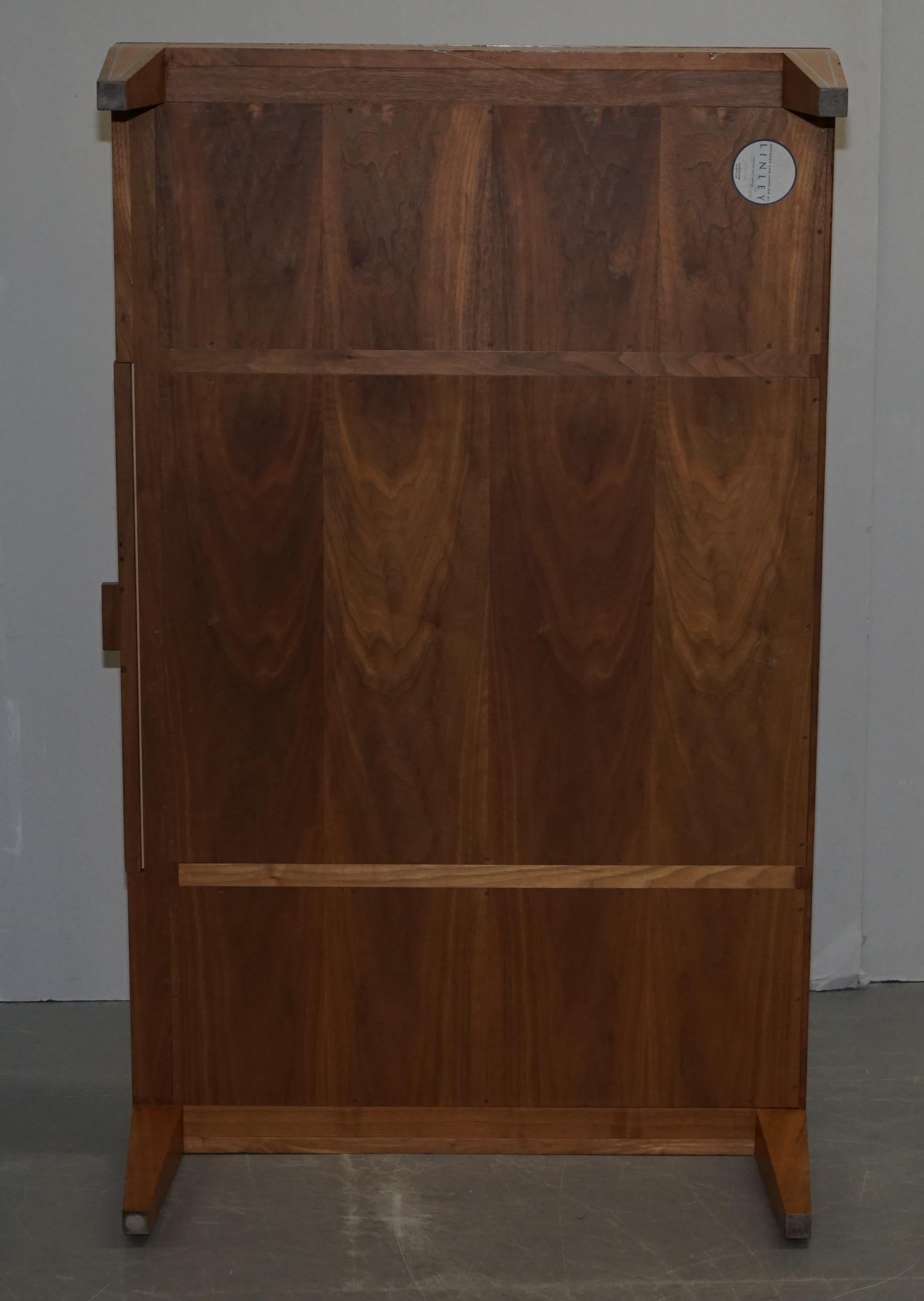Viscount David Linley Sycamore Walnut with Chrome Inlay Coffee Table 10