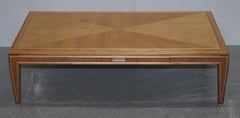 Viscount David Linley Sycamore Walnut with Chrome Inlay Coffee Table