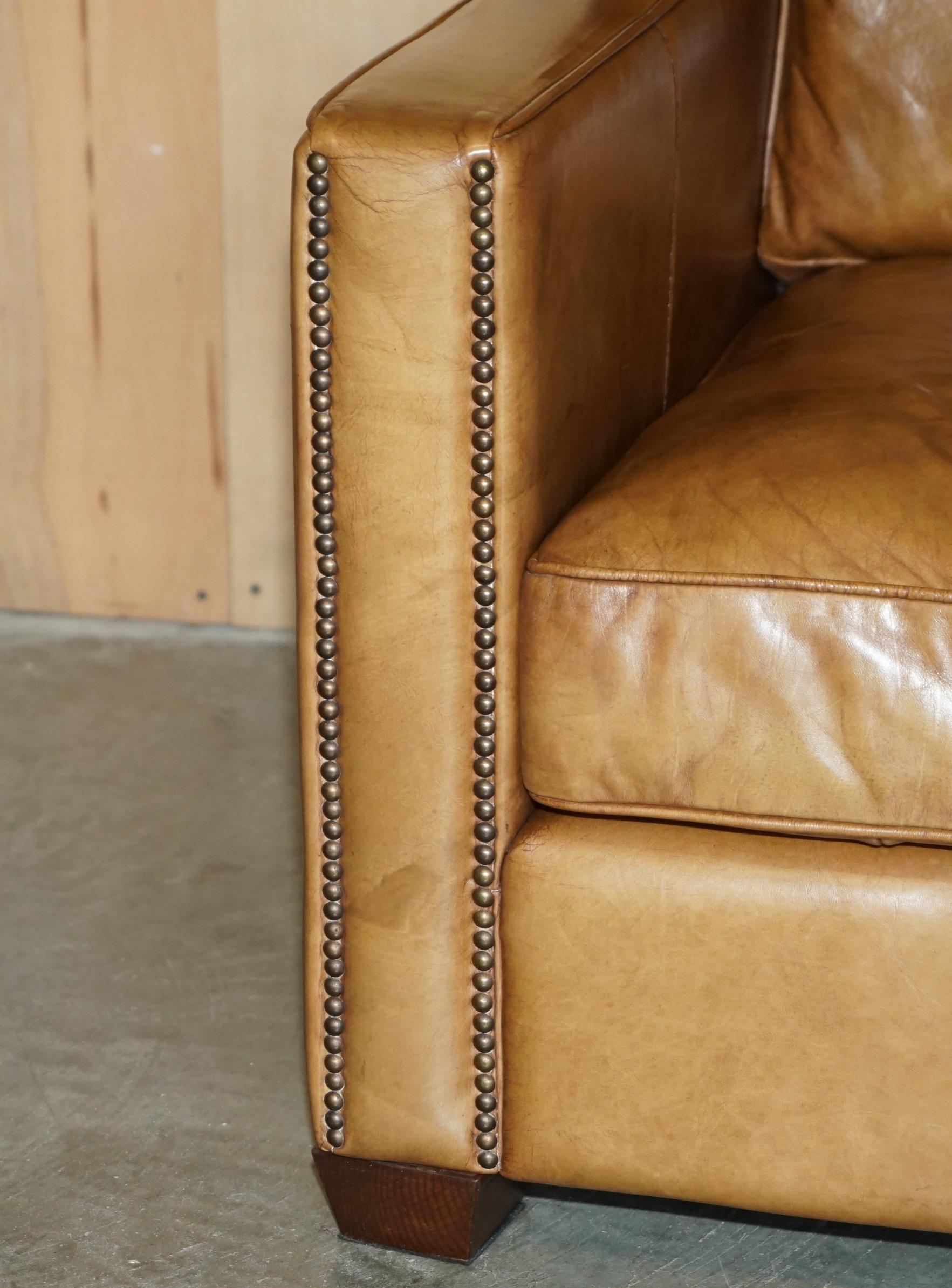 ViSCOUNT FAUTEUIL EN CUIR BRUN WILLIAM HALO TIMOTHY OULTON DESIGNED en vente 2