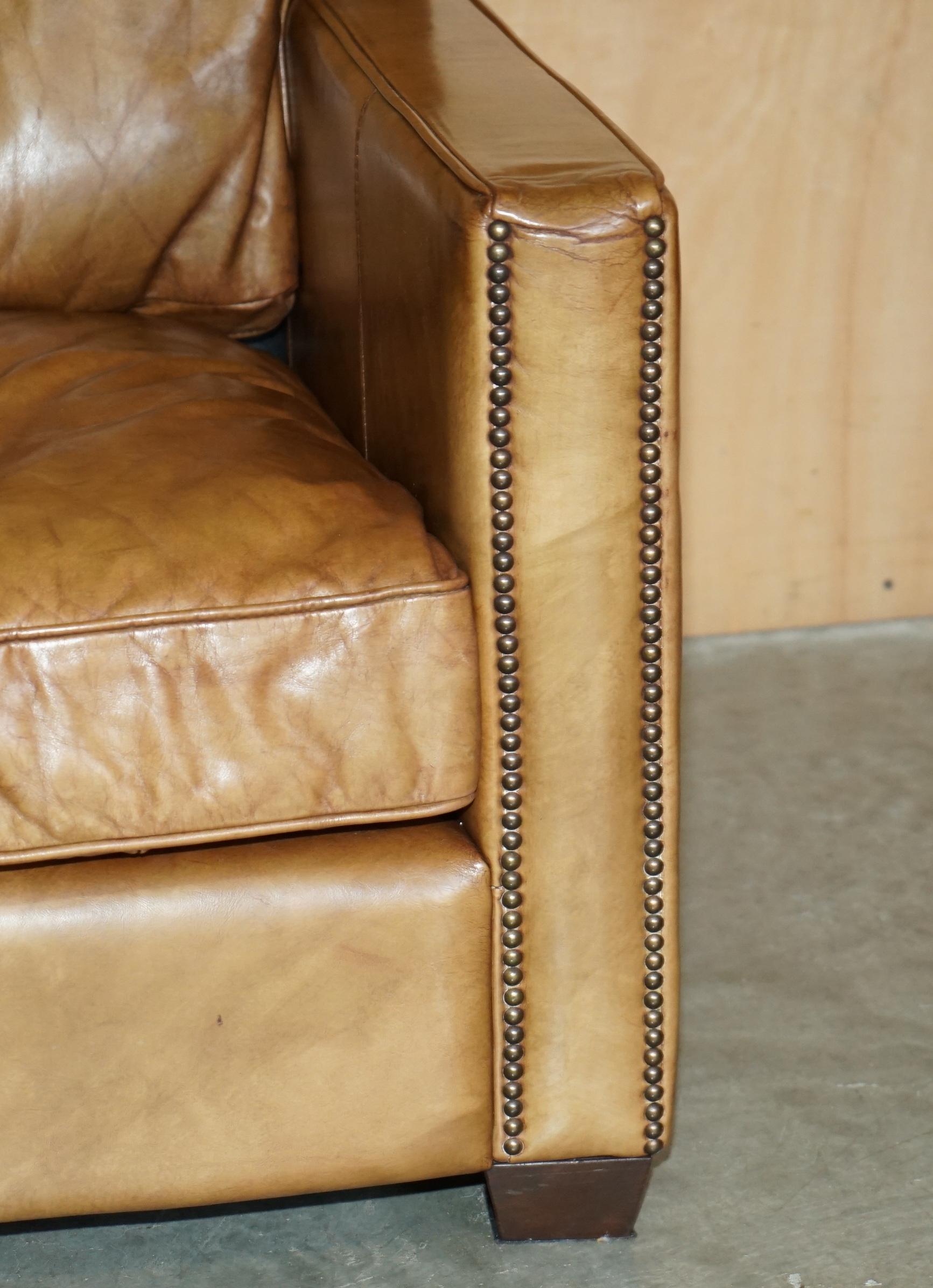 ViSCOUNT FAUTEUIL EN CUIR BRUN WILLIAM HALO TIMOTHY OULTON DESIGNED en vente 3