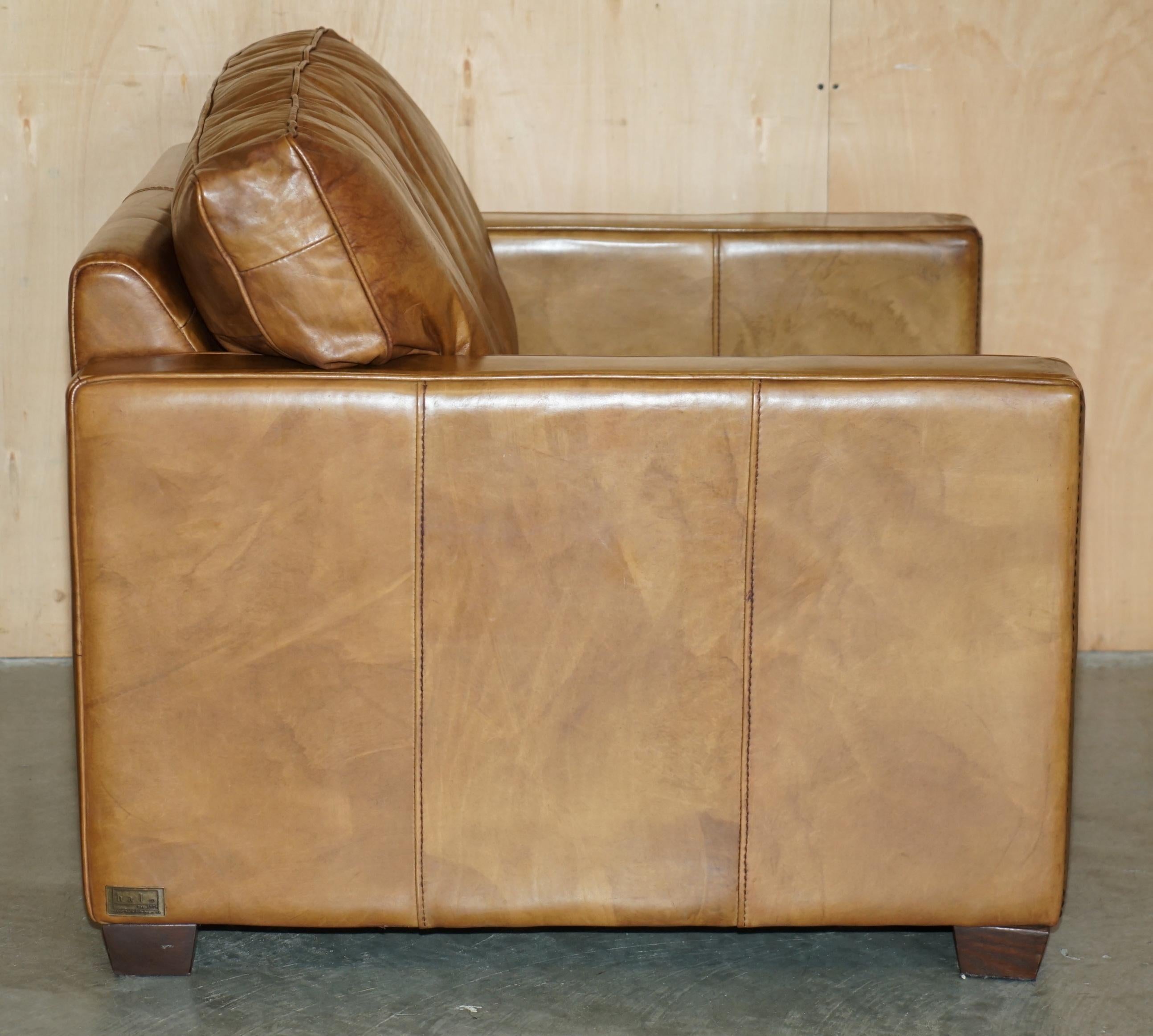 ViSCOUNT FAUTEUIL EN CUIR BRUN WILLIAM HALO TIMOTHY OULTON DESIGNED en vente 4