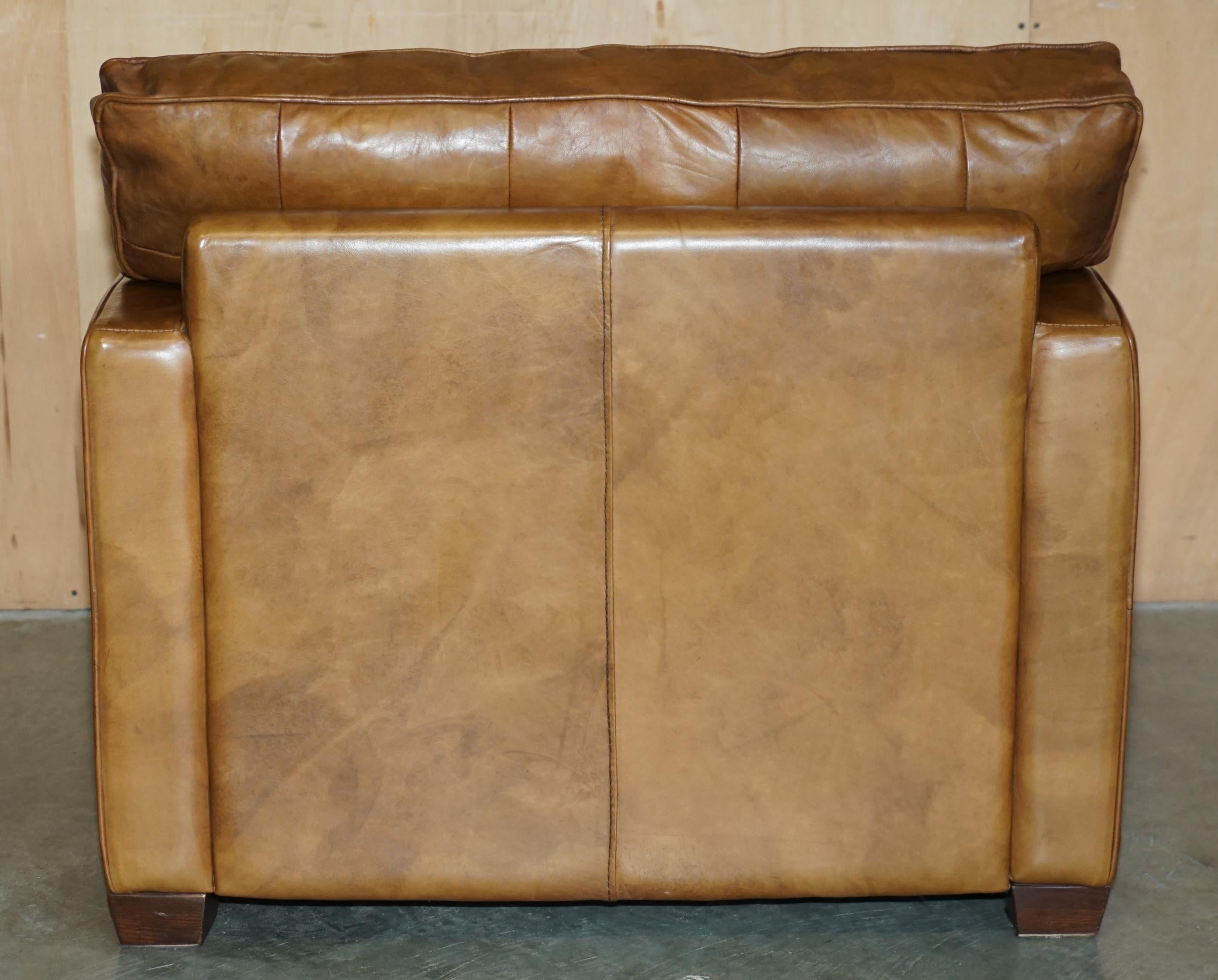 ViSCOUNT FAUTEUIL EN CUIR BRUN WILLIAM HALO TIMOTHY OULTON DESIGNED en vente 6