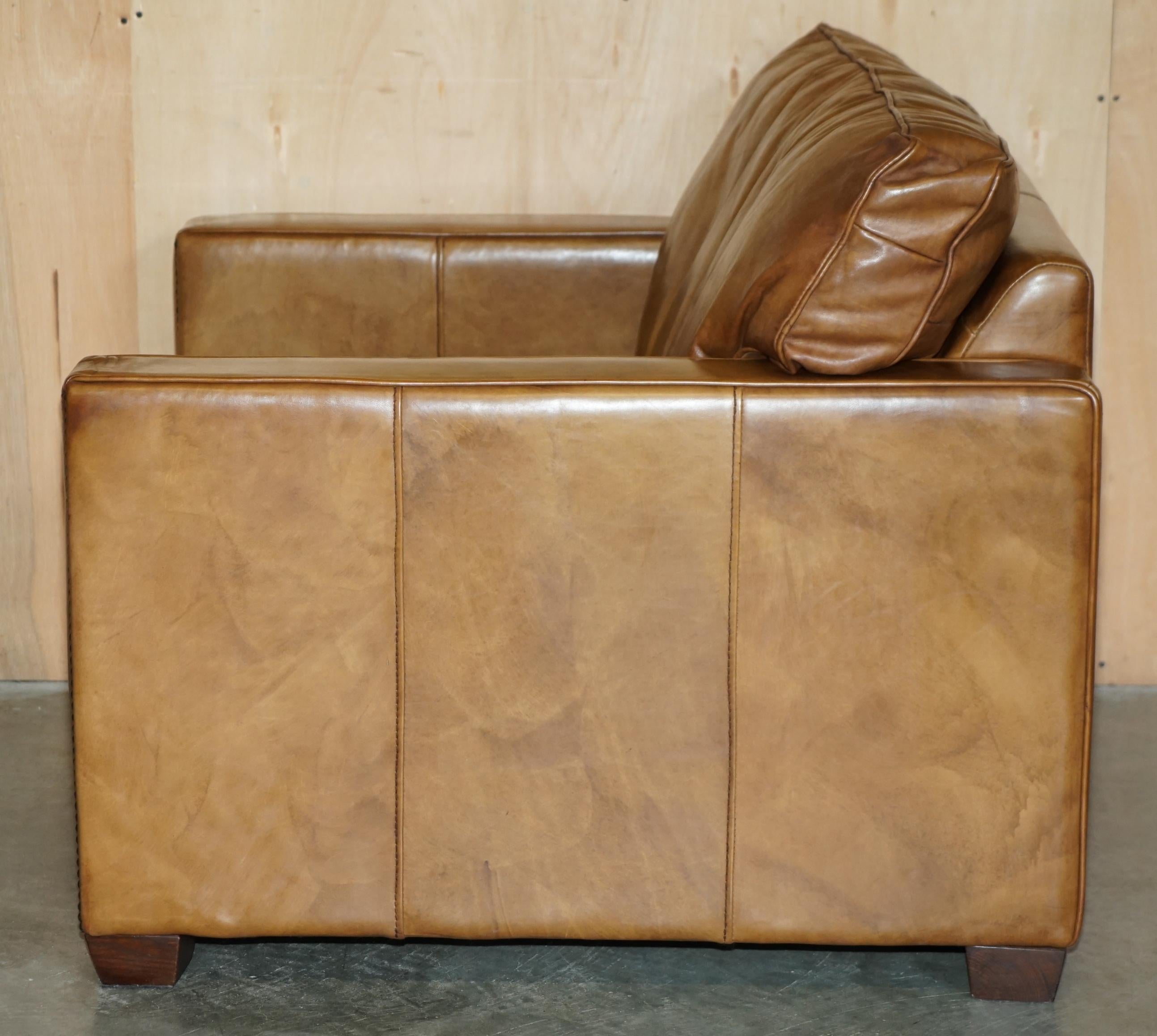 ViSCOUNT FAUTEUIL EN CUIR BRUN WILLIAM HALO TIMOTHY OULTON DESIGNED en vente 7