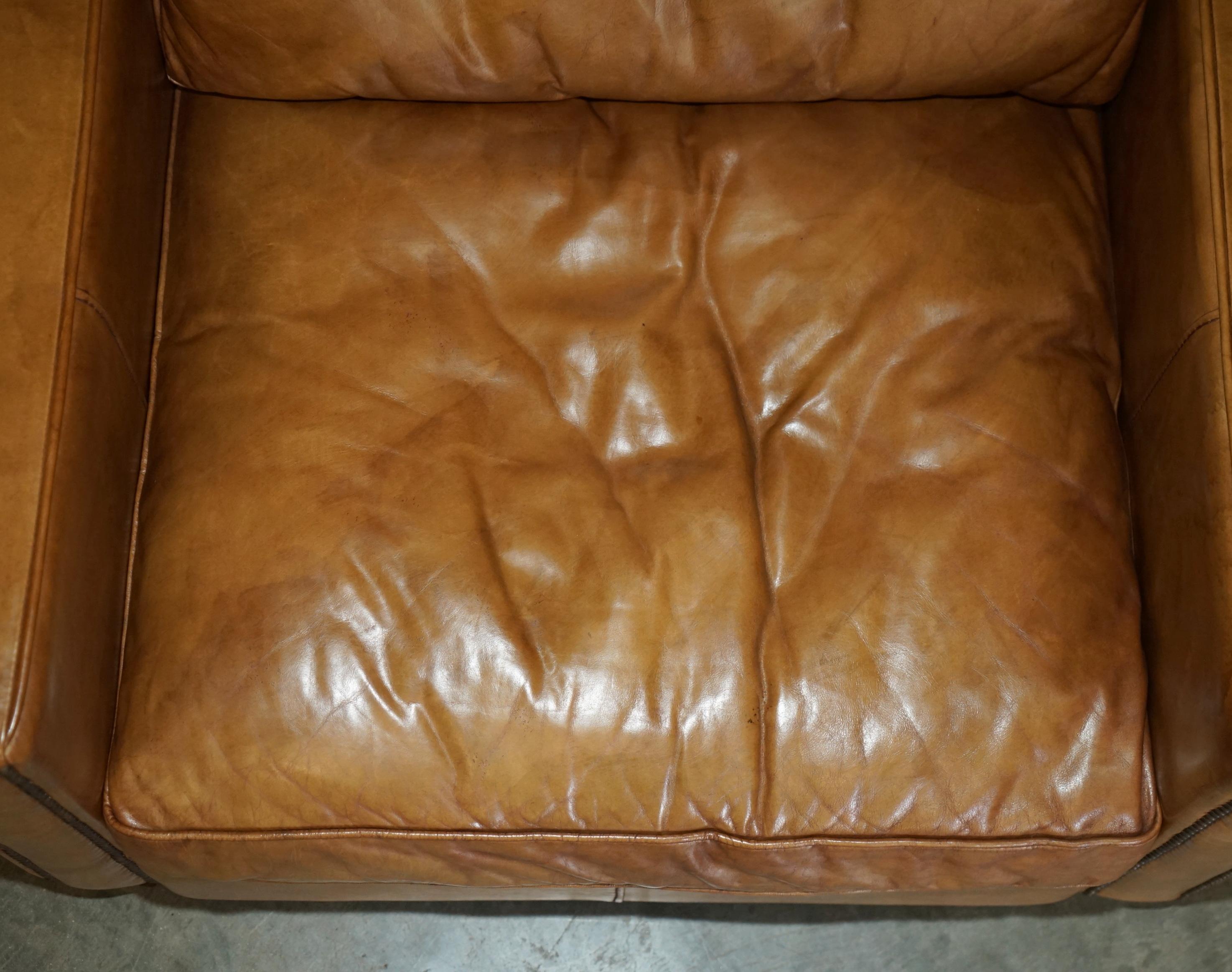 ViSCOUNT FAUTEUIL EN CUIR BRUN WILLIAM HALO TIMOTHY OULTON DESIGNED Bon état - En vente à West Sussex, Pulborough