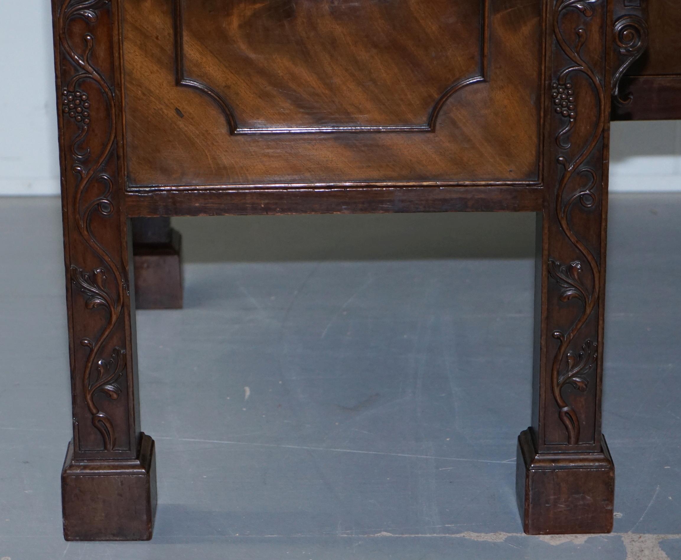 Viscountess Boyd's Ince Castle Rare George III Hardwood Sideboard Chippendale For Sale 4