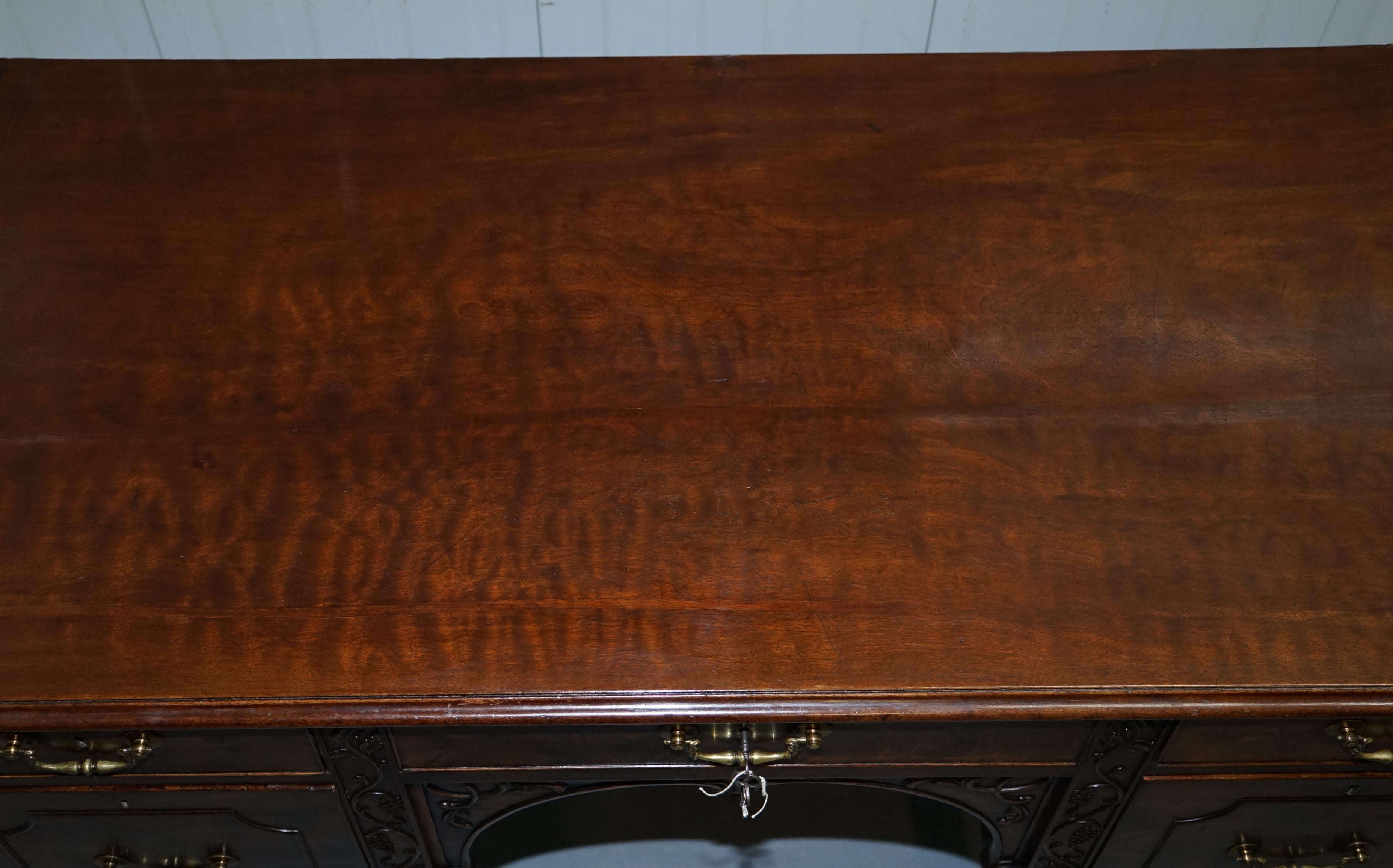 Viscountess Boyd's Ince Castle Rare George III Hardwood Sideboard Chippendale For Sale 1