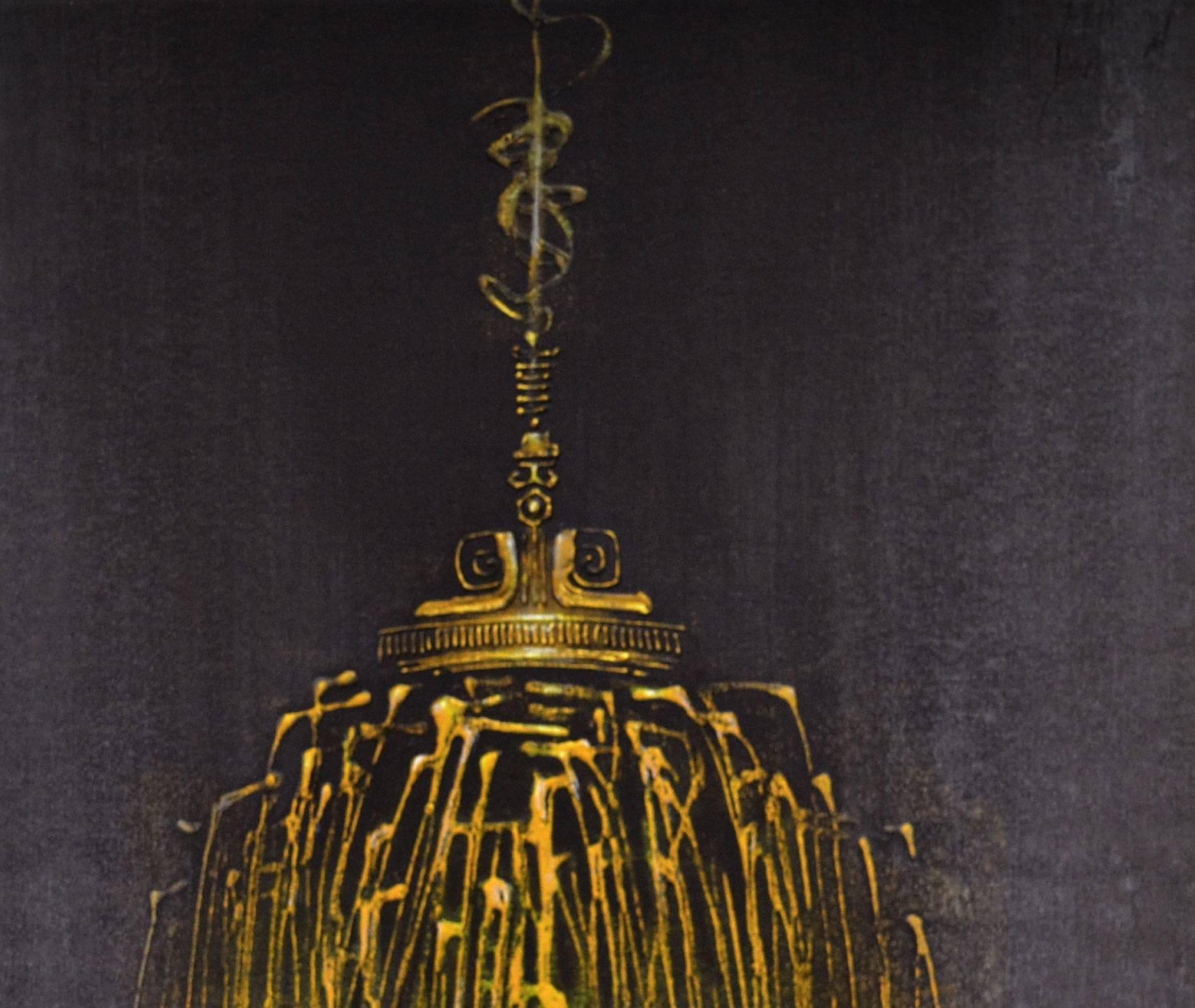 abstract chandelier painting