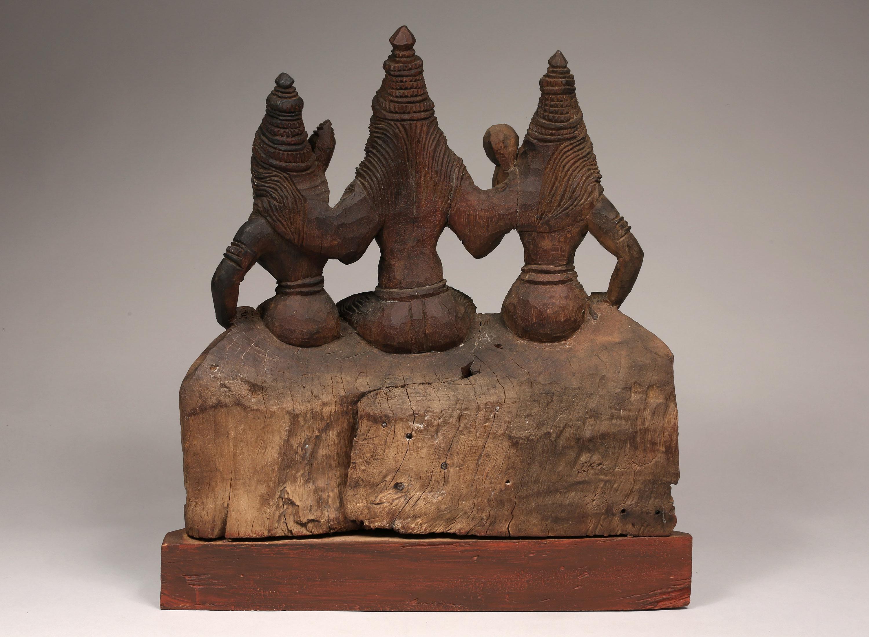 Indian Vishnu on Peacock with Attendants, South India, Early to Mid-20th Century