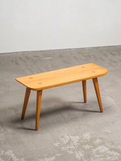 Panchina 'Visingsö' in pino massiccio di Carl Malmsten per Svensk Fur, Svezia, anni '50