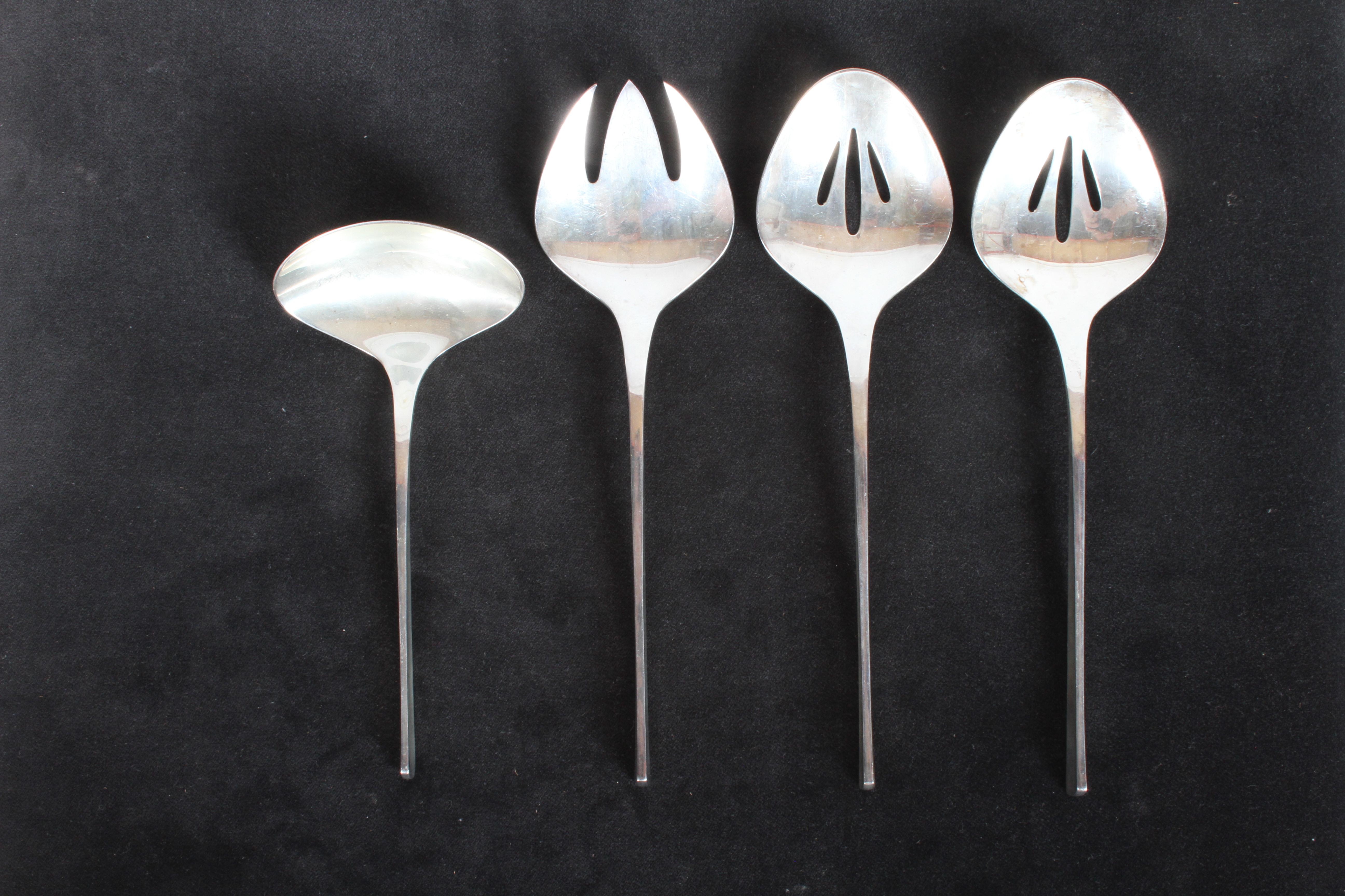 Mid-20th Century Vision International Sterling Flatware Set by Ronald Pearson for 12-75 Pieces