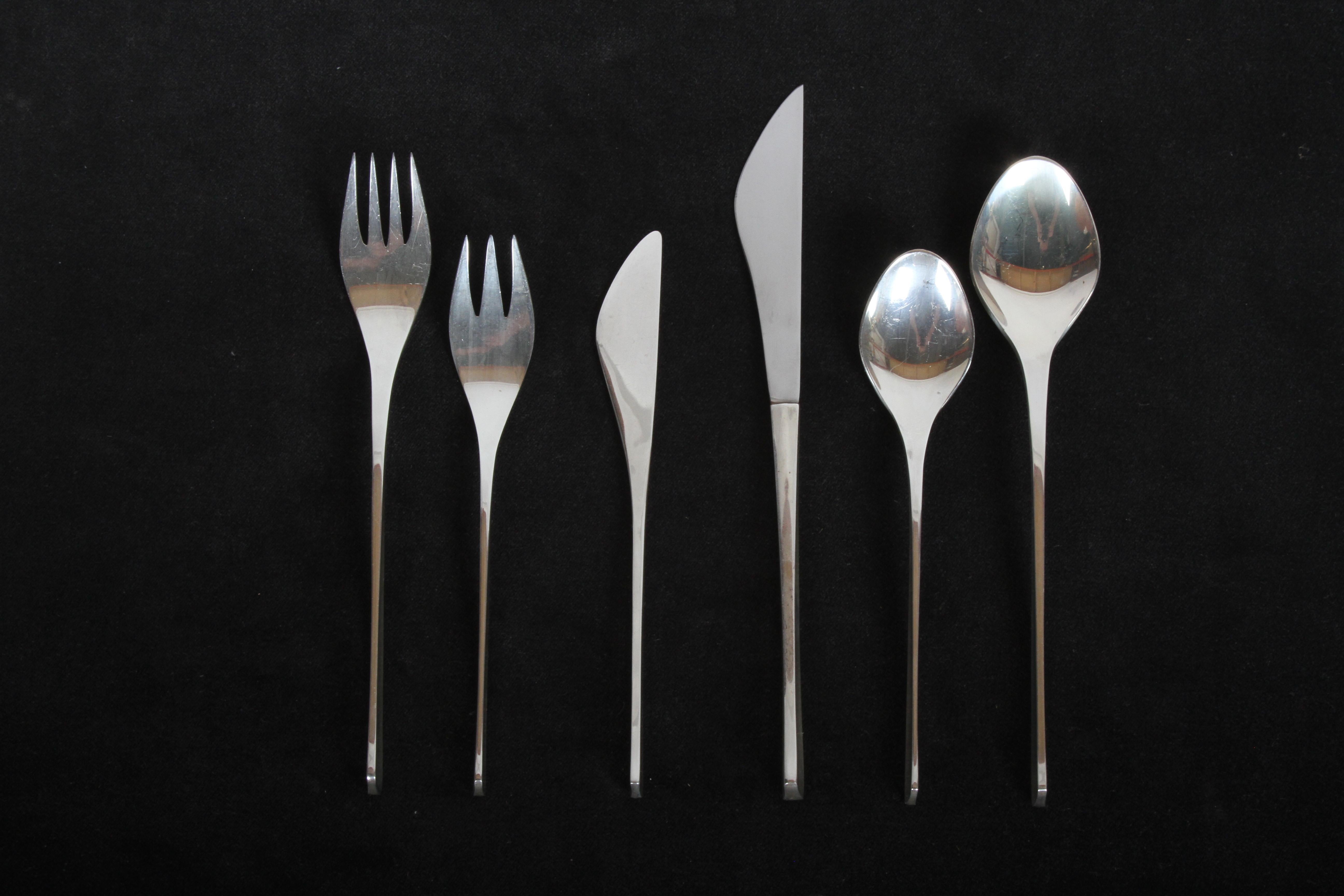 Sterling Silver Vision International Sterling Flatware Set by Ronald Pearson for 12-75 Pieces