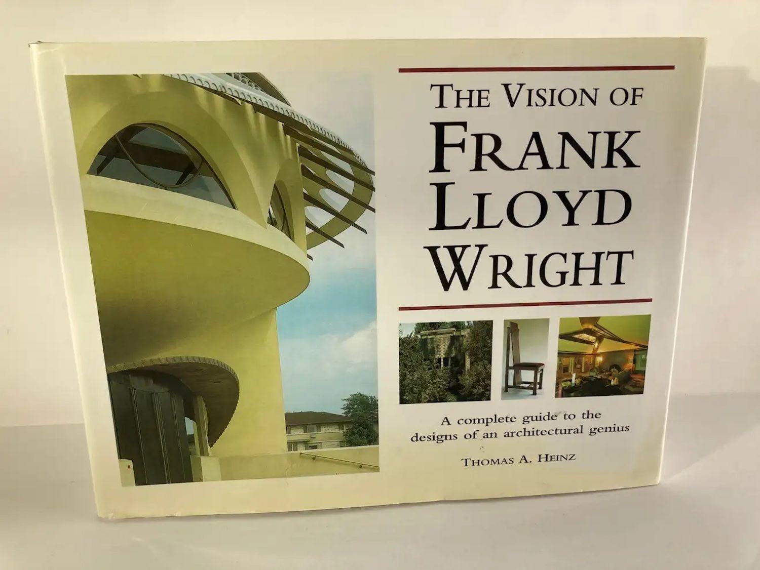 Mid-Century Modern Vision of Frank Lloyd Wright by Thomas a. Heinz Hardcover Book 1st Edition For Sale