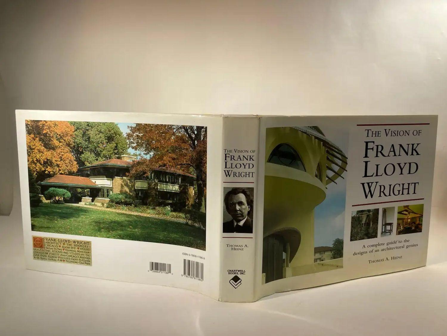 Vision of Frank Lloyd Wright by Thomas a. Heinz Hardcover Book 1st Edition In Good Condition For Sale In North Hollywood, CA