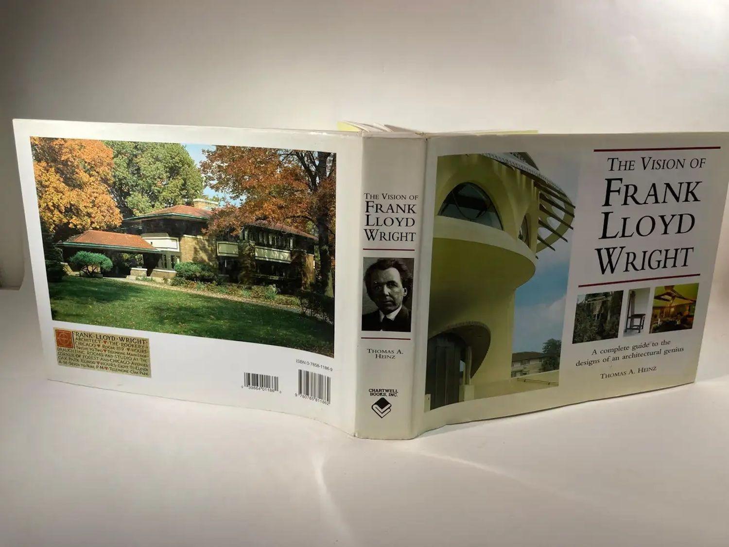 20th Century Vision of Frank Lloyd Wright by Thomas a. Heinz Hardcover Book 1st Edition For Sale