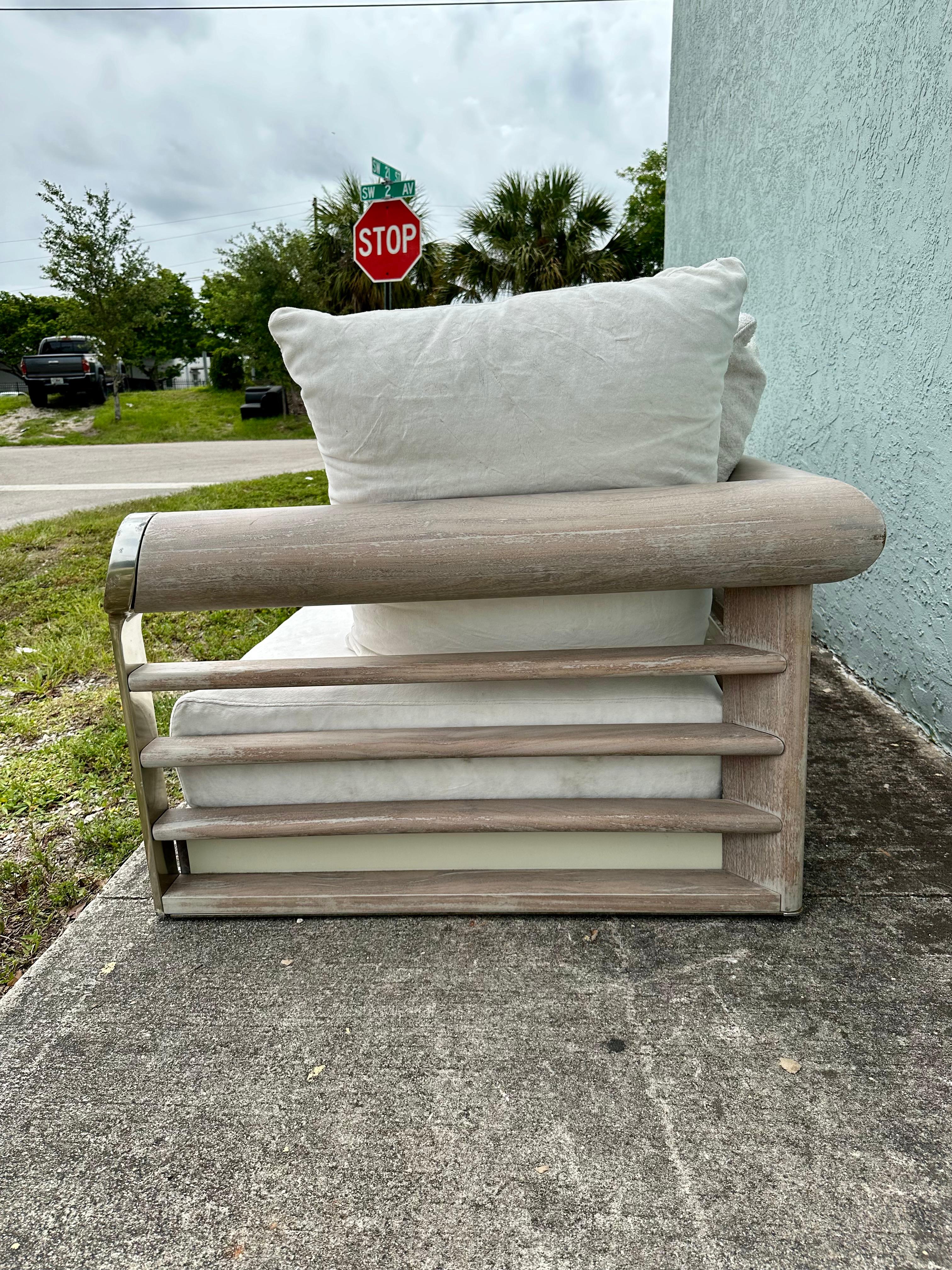 Visionaire - Divano componibile con scala italiana in legno rustico e cromato In condizioni ottime in vendita a Fort Lauderdale, FL