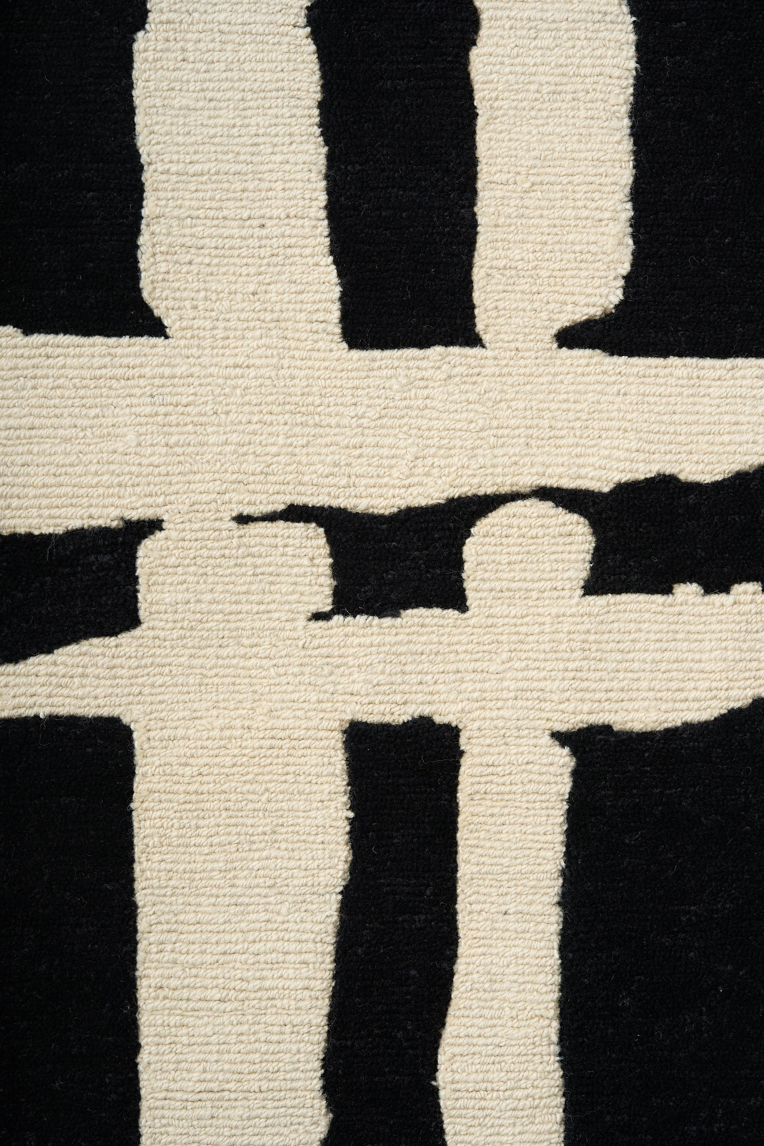 Annodato a mano Visione Notturna carpet designed by Francesco Zotti for Seconda Giovinezza in vendita