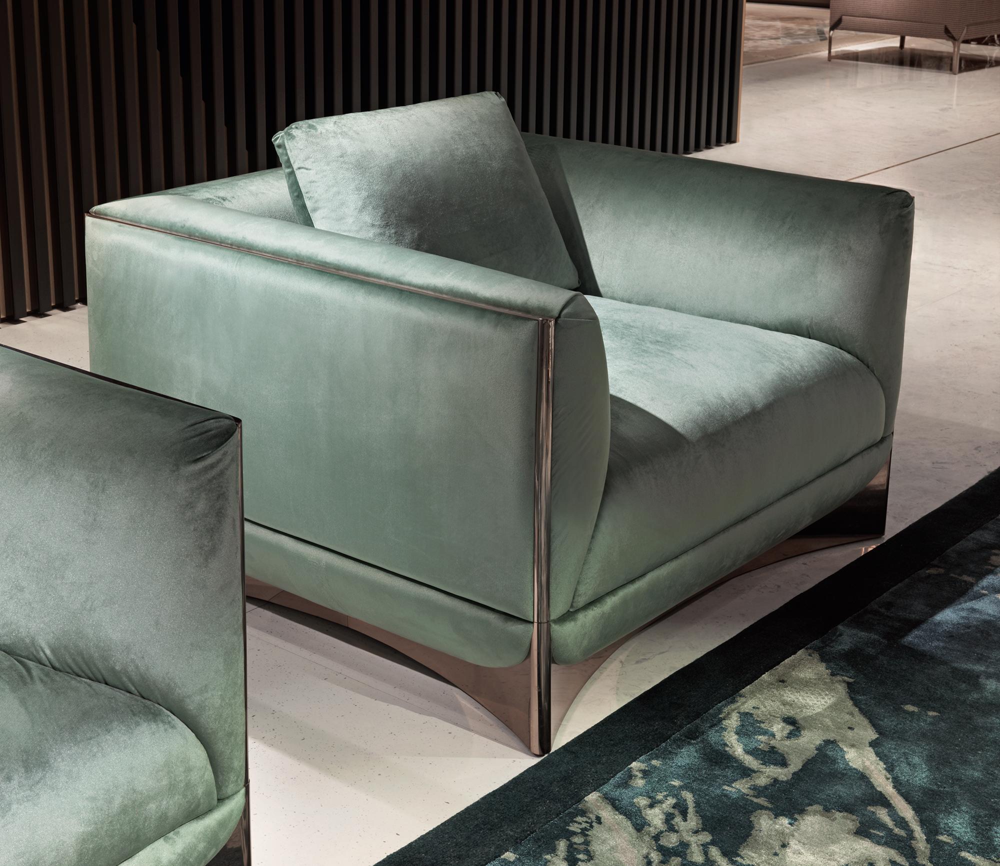 Modern Visionnaire Cà Foscari Armchair in Wood with Upholstery by Alessandro La Spada For Sale