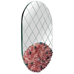 Visionnaire Foglia Oval Mirror in Murano Glass by Zanellato Bortotto