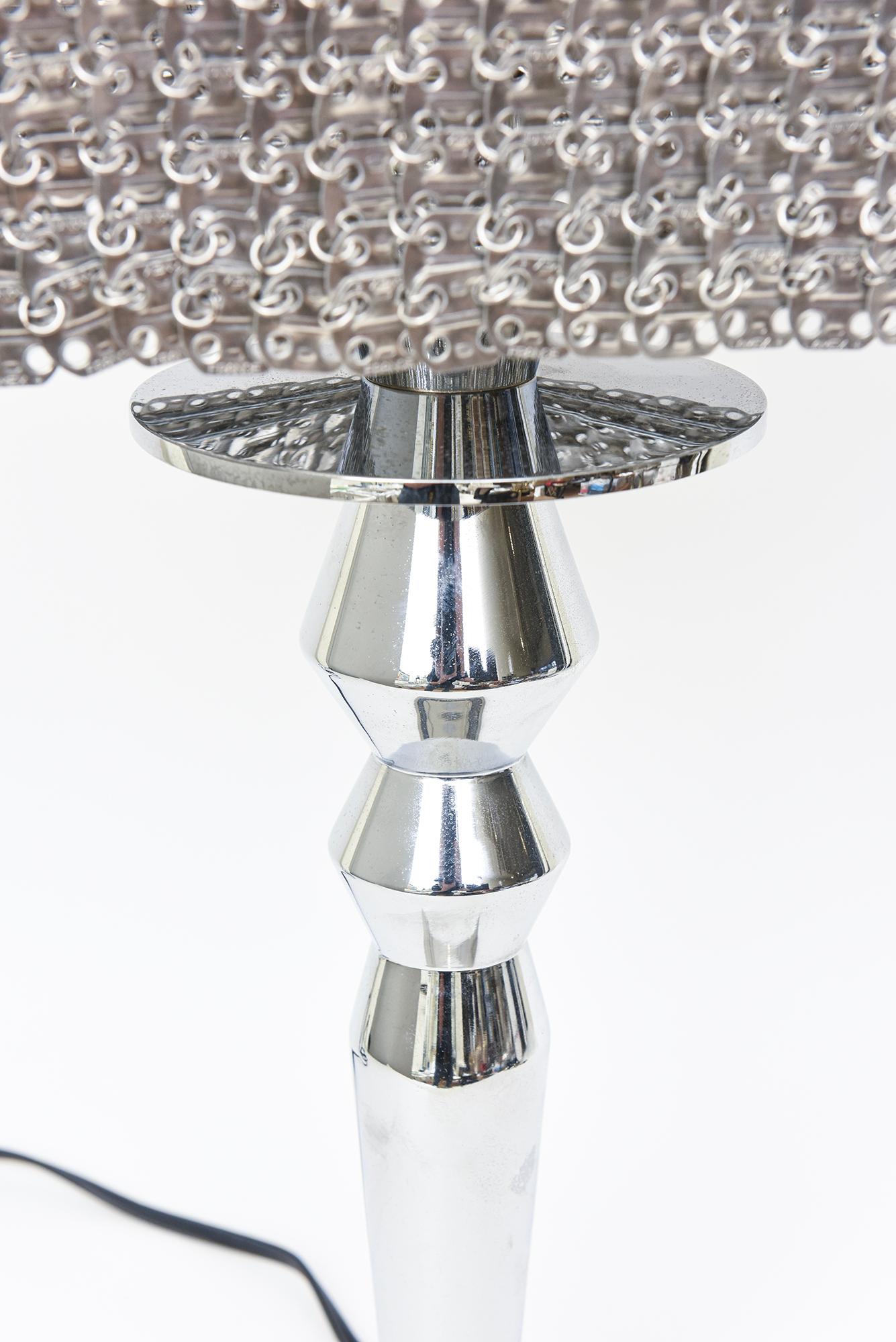 Metal Visionnaire Isottta Chain Link Luxury Table Lamp Italian For Sale