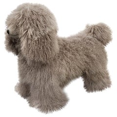 Visionnaire Klipper Dog Pouffe in Mongolian Wool Cover by Samuele Mazza