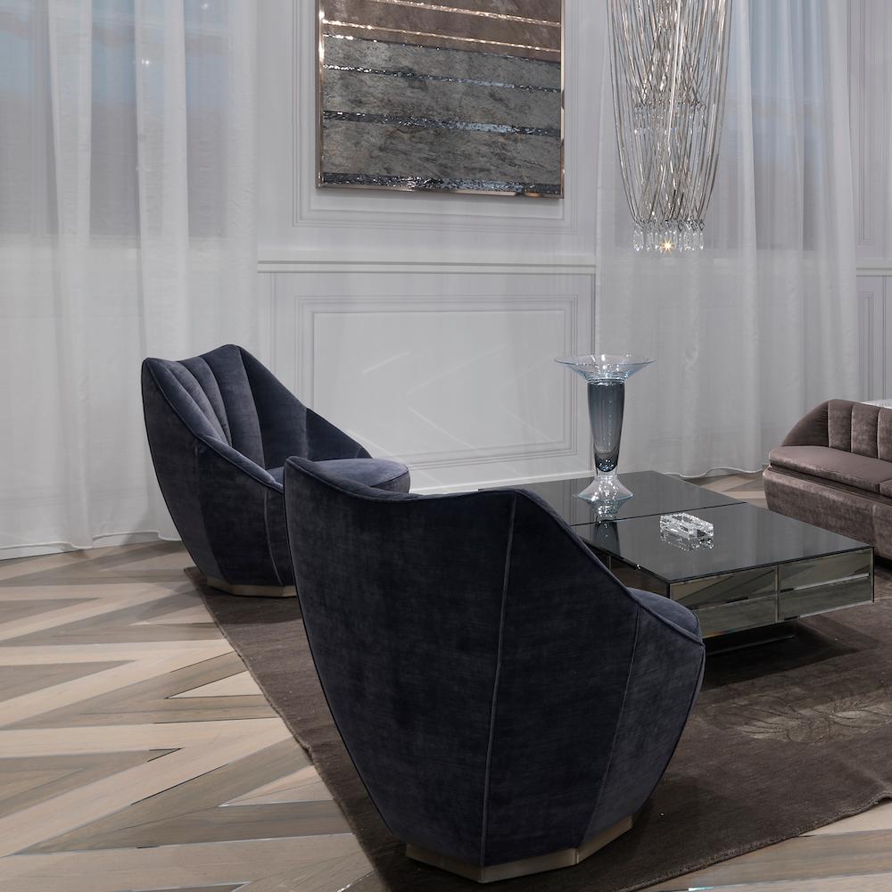 Moderne Fauteuil Visionnaire Sontag en bois et assise rembourrée par Samuele Mazza en vente