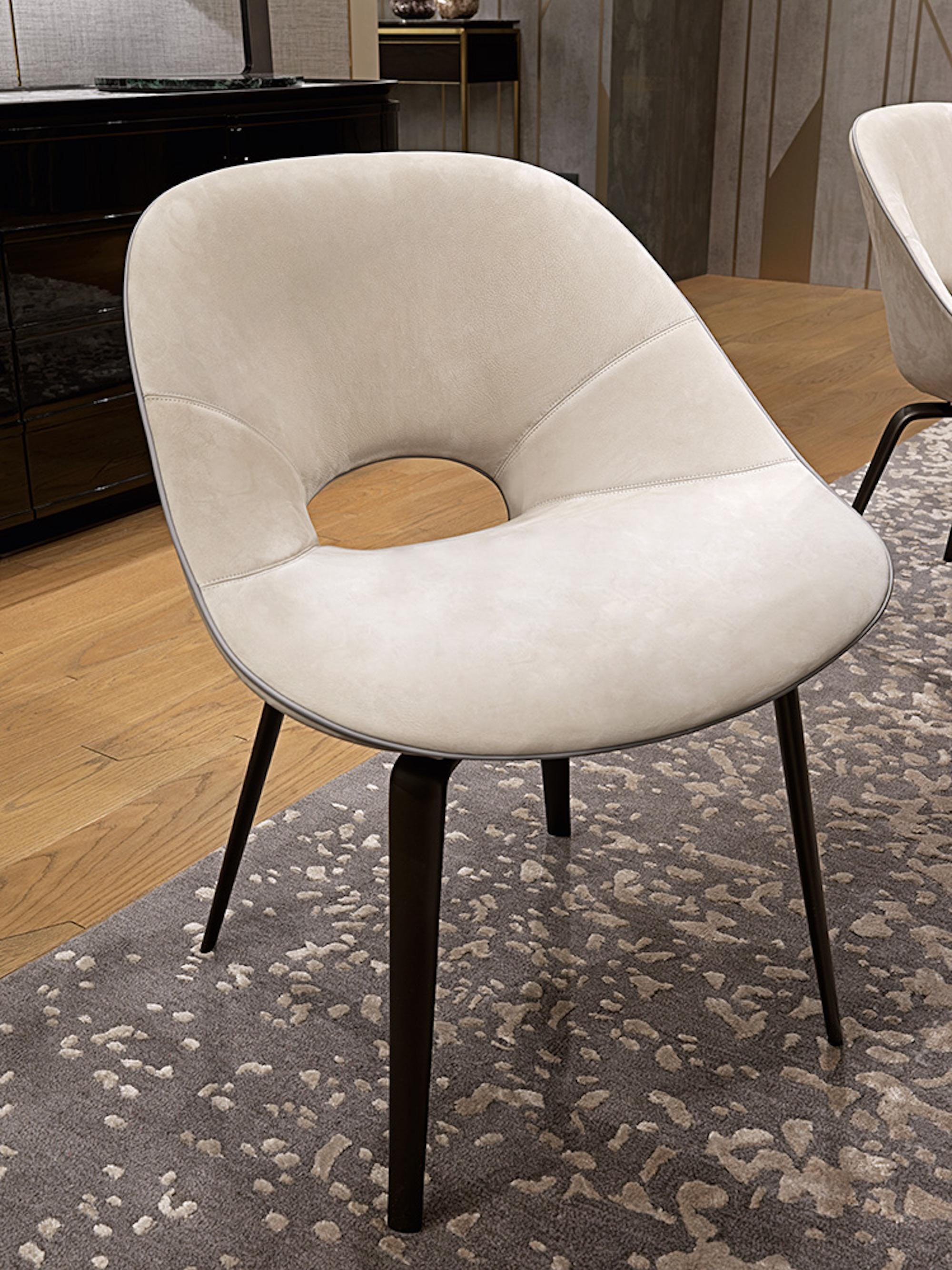 Modern Visionnaire Tanya Armchair with Aluminum Legs and Foam Seat by Roberto Lazzeroni