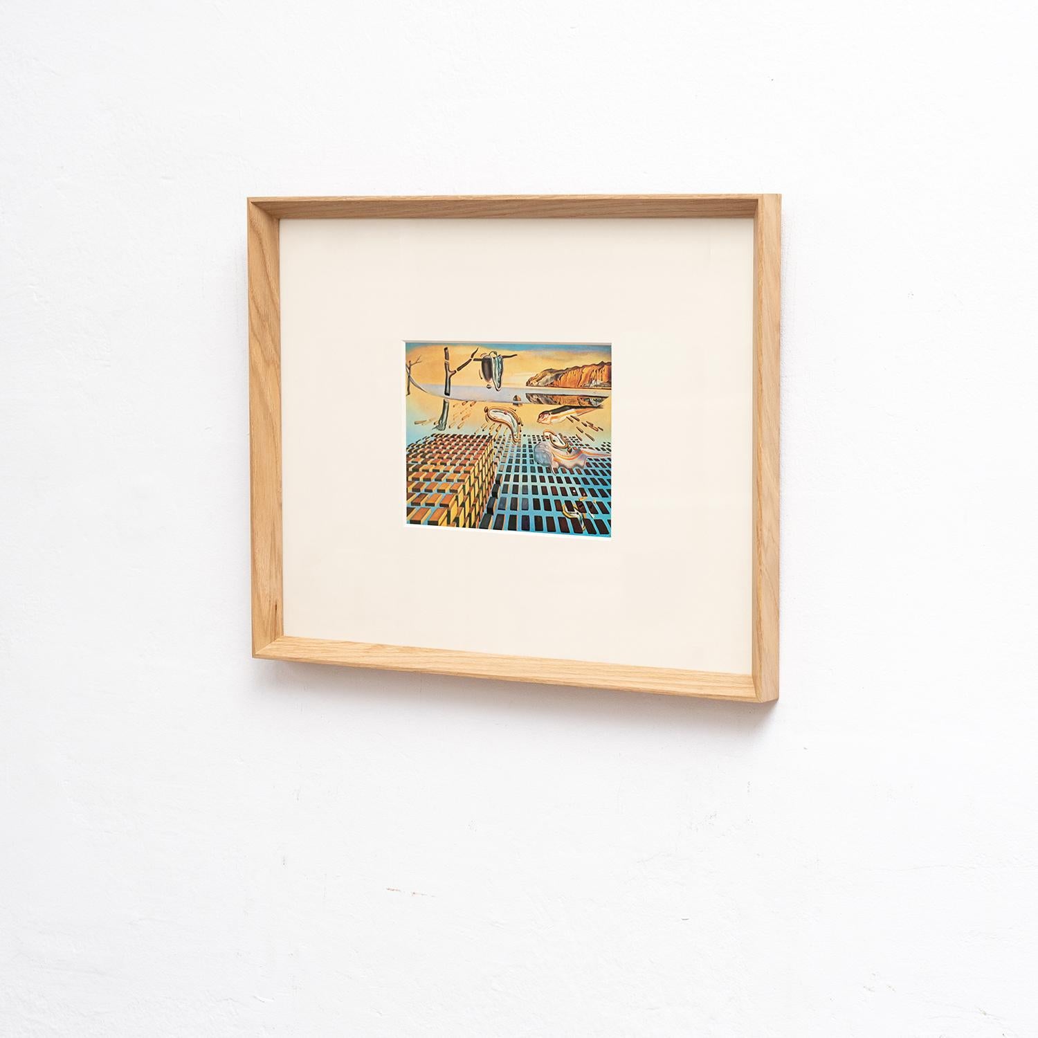 Mid-Century Modern Visions of Dalí: A 1957 Surrealist Framed Color Cliché For Sale