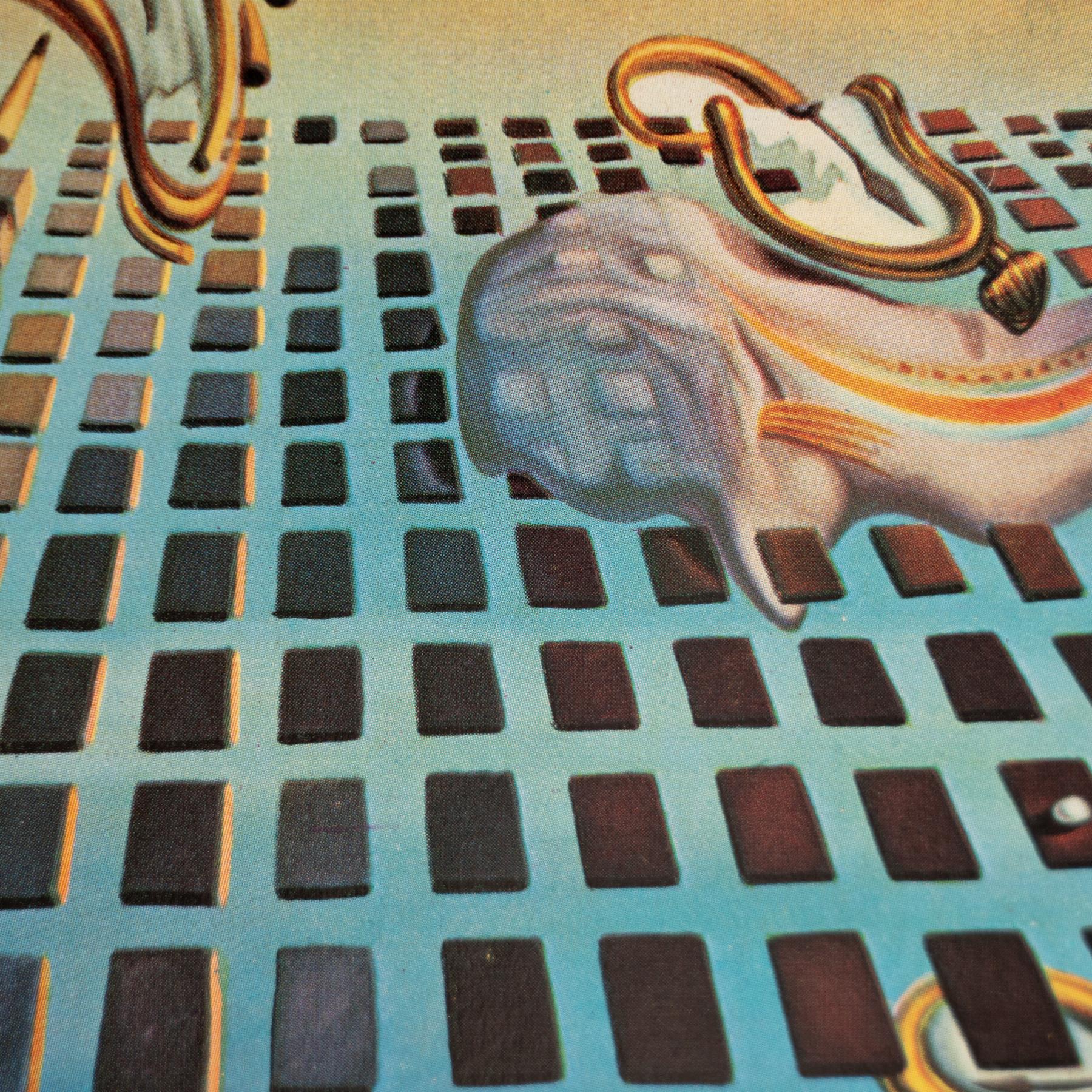 Mid-20th Century Visions of Dalí: A 1957 Surrealist Framed Color Cliché For Sale
