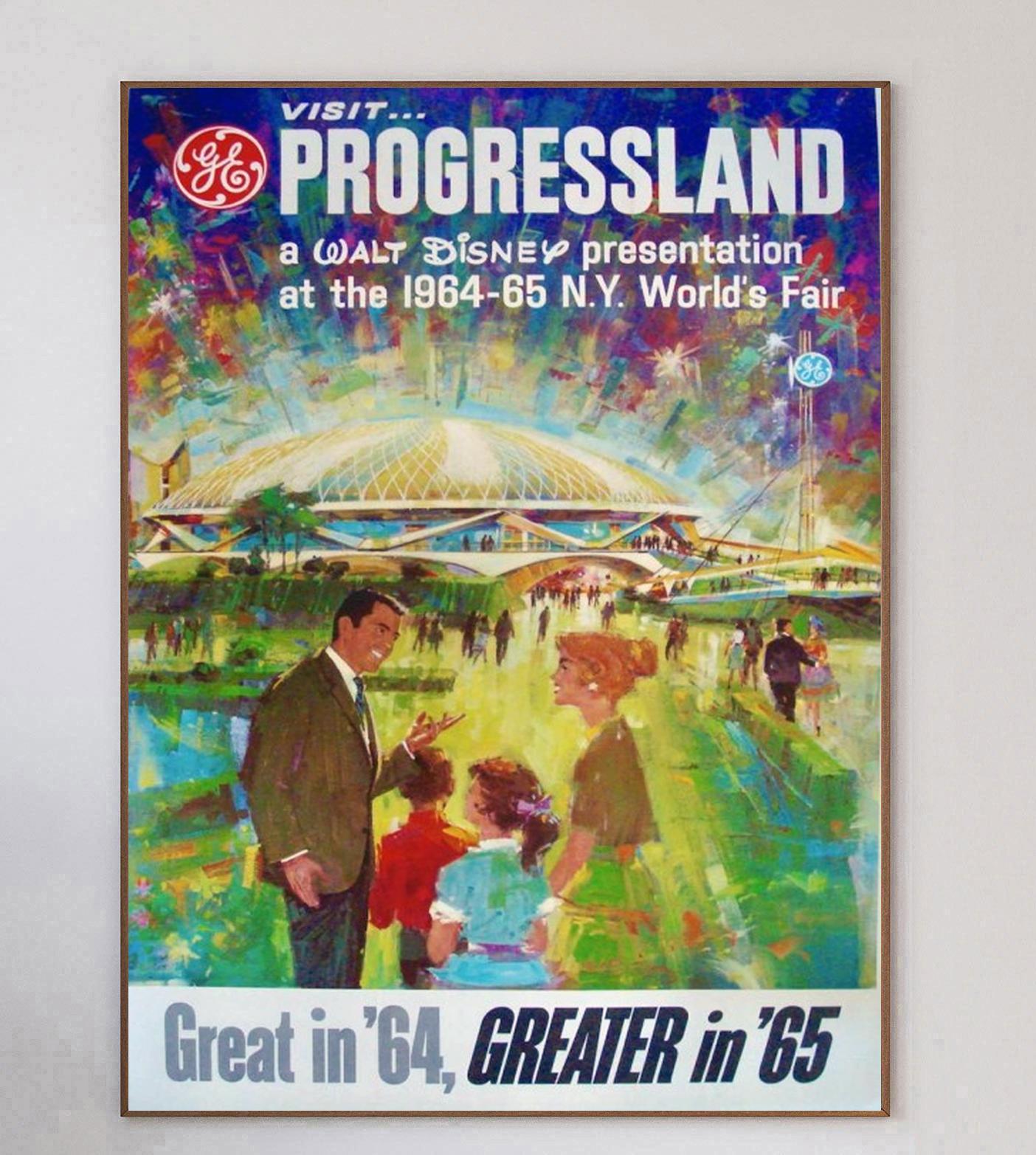 Américain Visiter l'exposition universelle de Walt Disney's Progressland à New York, 1964-65 en vente