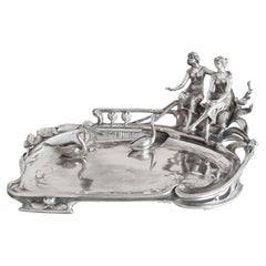 Vassoio per biglietti da visita, tedesco, Jugendstil, Art Nouveau, Liberty, 1911, WMF