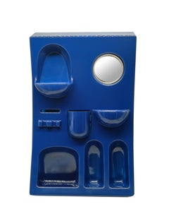 Visiva Milano Blue Wall Organizer, Italy 1970s