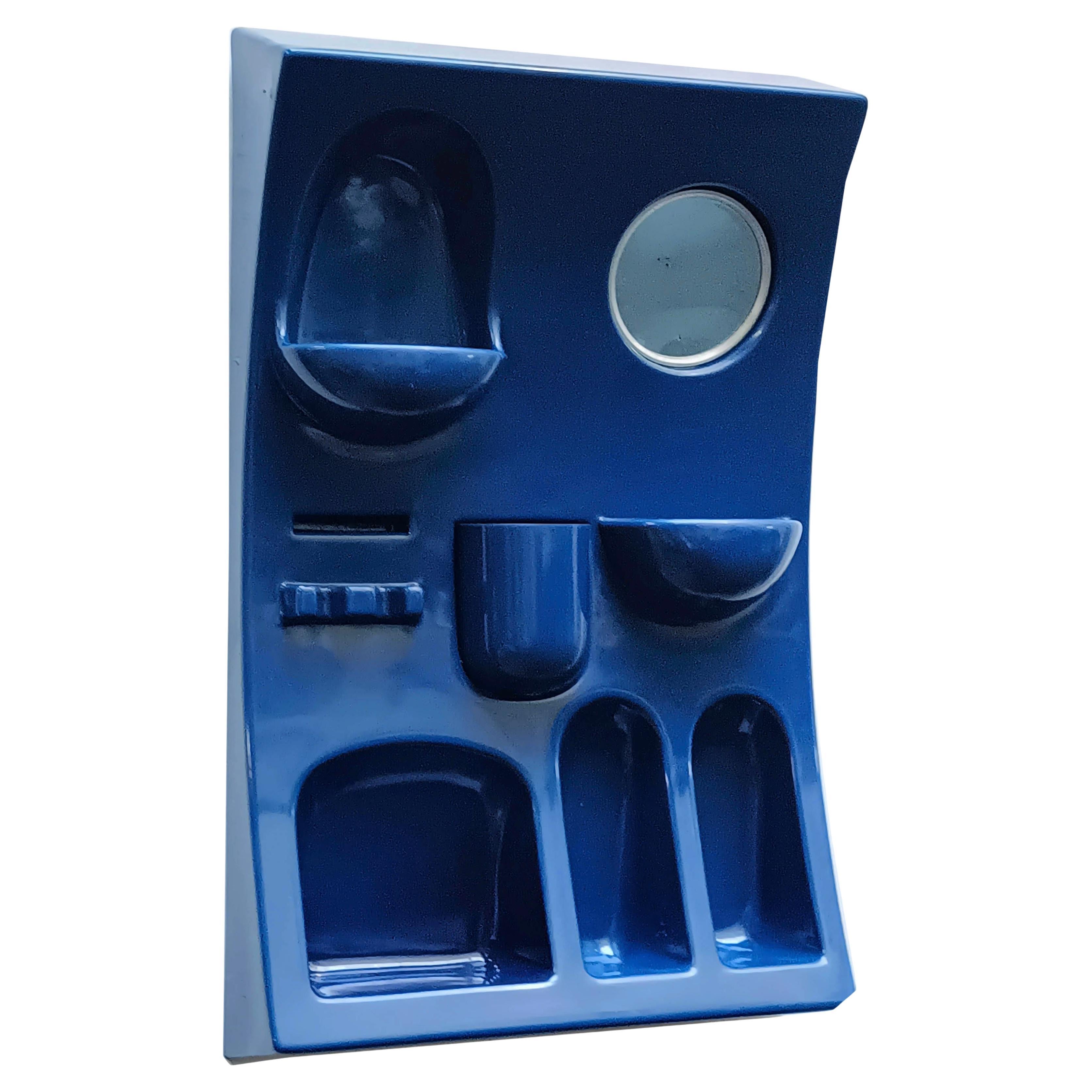Visiva Milano Blue Wall Organizer, Italy 1970s