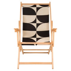 Viso Beach Chair 0102 in Teak Wood Frame and Cotton Seat