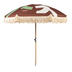 Viso Beach Umbrella 0102 in Canvas and Wood Pole