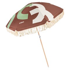 Viso Beach Umbrella 0102 in Canvas and Wood Pole