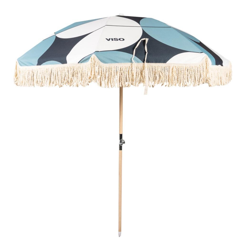 Unsere Sonnenschirme sind das ultimative Accessoire für Ihren Sommer. Hergestellt aus UV 50+ wasserdichtem Segeltuch, mit unseren originellen und belebenden Mustern und Quasten aus 100 % Baumwolle für einen besonderen Touch. Der Schirm bietet eine
